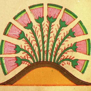 Ancient Egyptian art representation of desert plants and flowers Ancient Egyptian art representation of desert plants and flowers