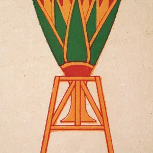 Ancient Egyptian decorative art gold and enamelled vase in the form of the Lotus Ancient Egyptian decorative art gold and enamelled vase in the form of the Lotus