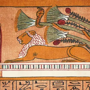 Ancient Egyptian Lion Print from the Papyrus of Ani Ancient Egyptian Lion Print from the Papyrus of Ani