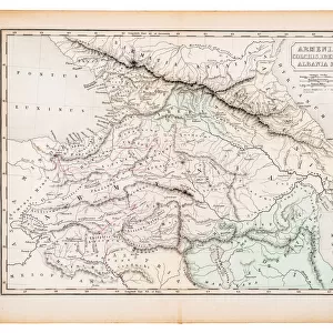 Ancient map of Armenia and Albania 1863