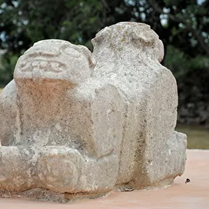 Ancient Mayan Two Headed Jaguar Throne, Uxmal
