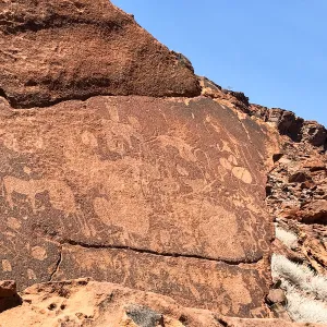 Ancient rock carvings, Twyfelfontein, Kunene Region, Namibia