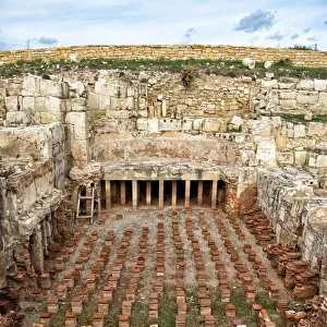 Ancient roman underfloor heating system