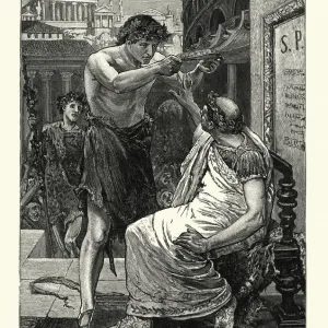 Ancient Rome - Julius Caesar refusing the Crown