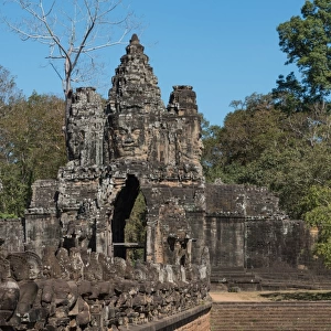Angkor Thom South gate and bridge, Bayon Temple, Siem Reap, Cambodia