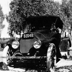 Vintage 1914 Convertible Black and White Print Vintage 1914 Convertible Black and White Print