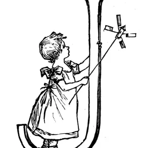 Antique children spelling book illustrations: Alphabet letter J Antique children spelling book illustrations: Alphabet letter J