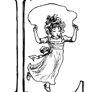 Antique children spelling book illustrations: Alphabet letter L Antique children spelling book illustrations: Alphabet letter L