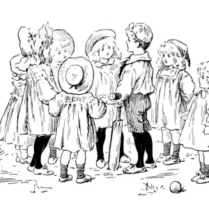 Antique Cricket Match Print Antique Cricket Match Print