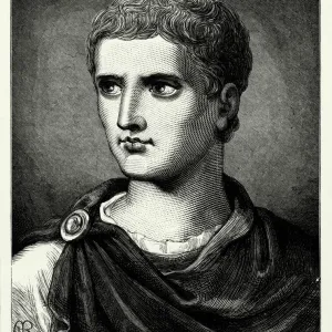 Antique Engraving: Caesar Augustus Roman Emperor Engraving Antique Engraving: Caesar Augustus Roman Emperor Engraving