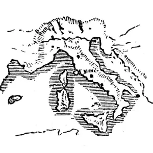 Antique engraving illustration: Italy Antique engraving illustration: Italy