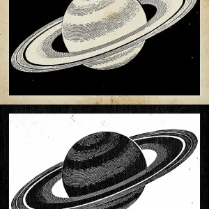 Antique engraving illustration: Saturn Antique engraving illustration: Saturn