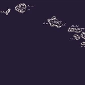Antique Hawaii Map
