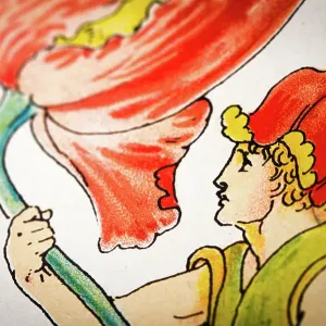 Antique illustration of humanized flowers and plants: Tulips Antique illustration of humanized flowers and plants: Tulips