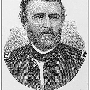Antique illustration of important people of the past: Ulysses Simpson Grant