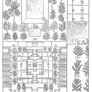 Ancient Egyptian House Map Print Ancient Egyptian House Map Print