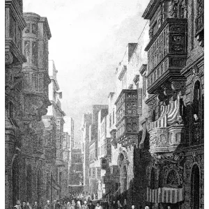 Antique illustration of mediterranean landscapes: Valetta, Malta Antique illustration of mediterranean landscapes: Valetta, Malta