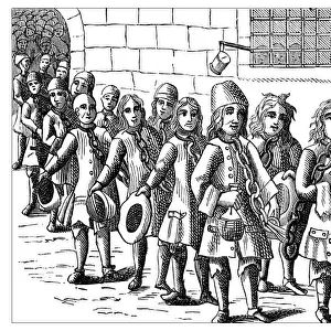Antique illustration of prisoners