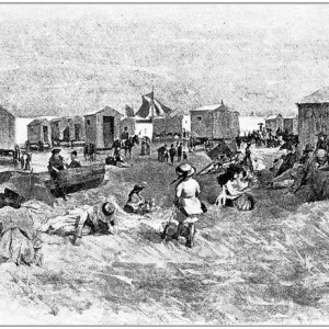 Antique illustration: Ramsgate beach