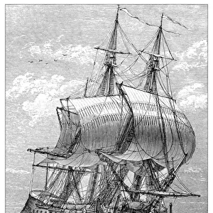 Antique illustration of ship