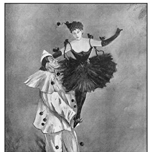 Antique illustration: Theatre play