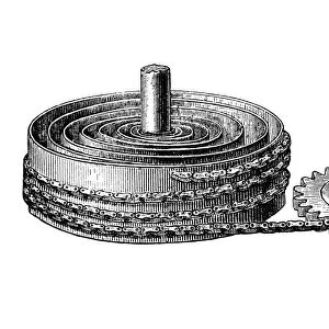 Antique illustration of watch gears