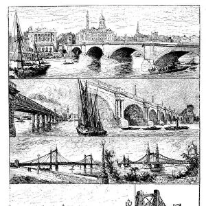 Antique illustrations of England, Scotland and Ireland: London bridges