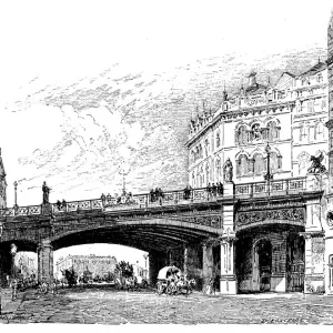 Antique illustrations of England, Scotland and Ireland: Holborn Viaduct Antique illustrations of England, Scotland and Ireland: Holborn Viaduct
