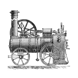 Antique locomotive illustration 1888