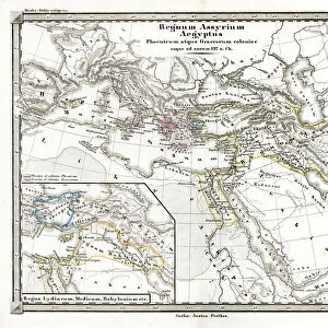 Antique Map of the Assyrian Empire