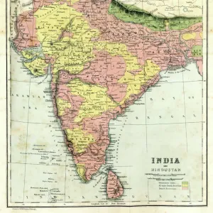 Antique map of India