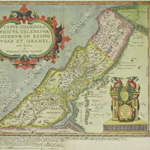 Antique map of Israel