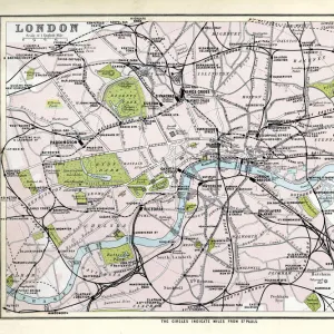 Antique map of London