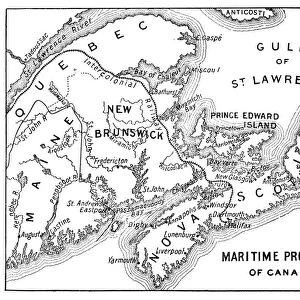 Antique Map of Maritime Provinces of Canada - 19th Century