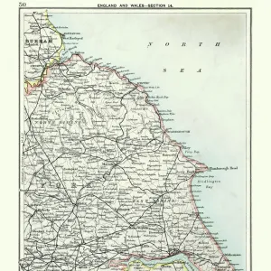 Antique map, North and East Yorkshire 19th Century