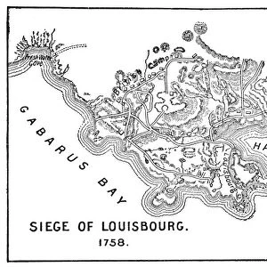 Antique Map of the Siege of Louisbourg - 18th Century