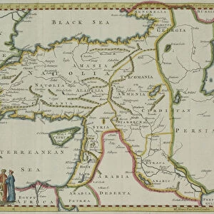 Antique map of Turkey in Asia