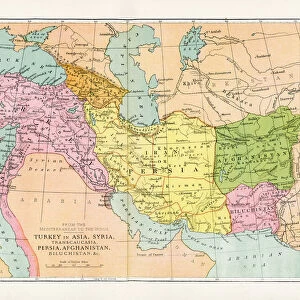 Antique Map of Turkey in Asia