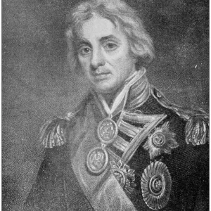 Alter Gemäldeillustration von Lord Horatio Nelson Alter Gemäldeillustration von Lord Horatio Nelson