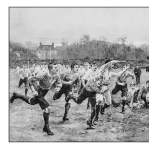 Antique photo of paintings: Rugby