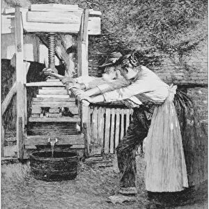 Antique photo of paintings: Sussex cider press