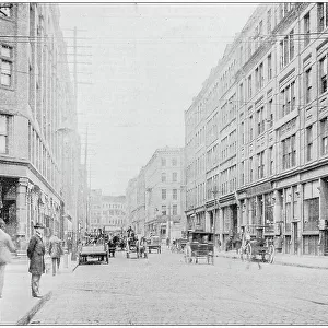 Antique photograph of Boston, Massachusetts, USA: South Street