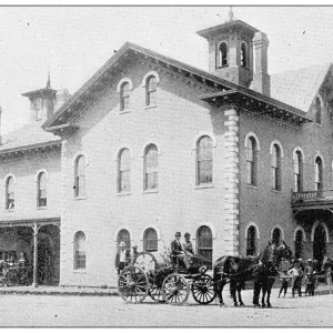 Antique photograph from Lawrence, Kansas, in 1898: Courthouse and Town Hall Antique photograph from Lawrence, Kansas, in 1898: Courthouse and Town Hall
