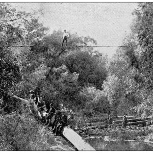 Antique photograph from Lawrence, Kansas, in 1898: Crossing Wakarusa River Antique photograph from Lawrence, Kansas, in 1898: Crossing Wakarusa River