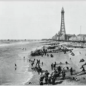 Antique photograph of seaside towns of Great Britain and Ireland: Blackpool