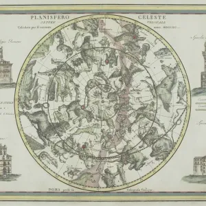 18th Century Zodiac Star Chart Print 18th Century Zodiac Star Chart Print