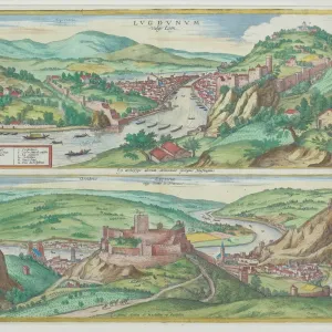 Vintage French Map Print of the Rhone River and its Scenic Roads
