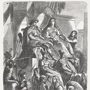 Antony and Cleopatra as Osiris and Isis, published in 1864