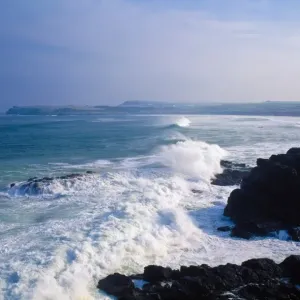 Co Antrim, Port Ballintrae, With Stormy Sea Co Antrim, Port Ballintrae, With Stormy Sea