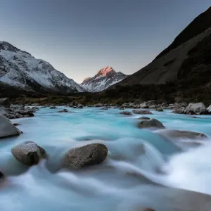 Aoraki Mount Cook Sunset Print - Hooker Valley Track View Aoraki Mount Cook Sunset Print - Hooker Valley Track View